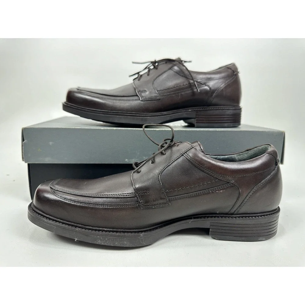 Johnston &‎ Murphy Norvell Leather Oxford Lace Up Mens 8 M Mahogany NEW IN BOX